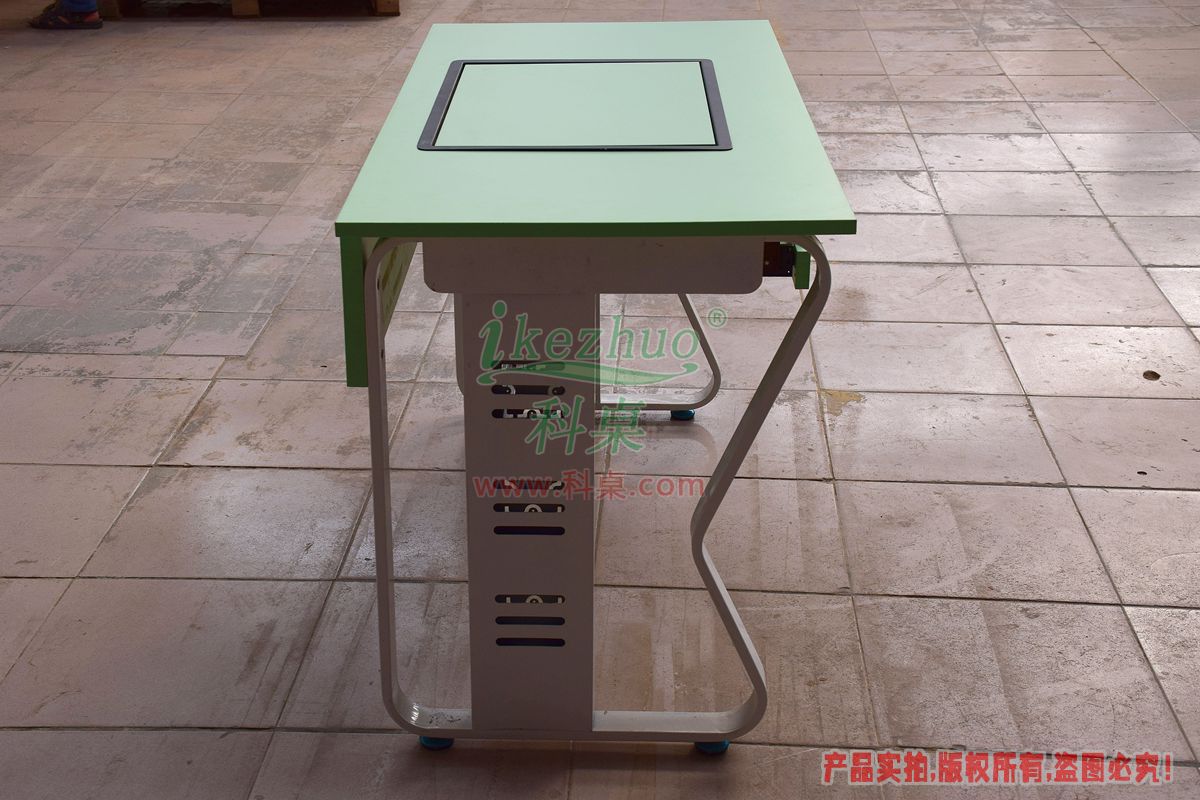 科桌家具,單人電腦桌,邊框電腦桌,翻轉(zhuǎn)電腦桌,單人位金屬腳架帶邊框翻轉(zhuǎn)電腦桌K12-C